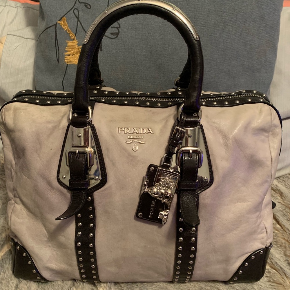 Prada studded handbag